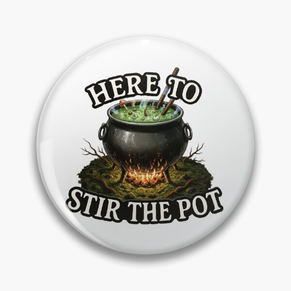 Item preview, Here to Stir the Pot – Witchy Humour Cauldron for Magical Minds funny designed and sold by headpossum.