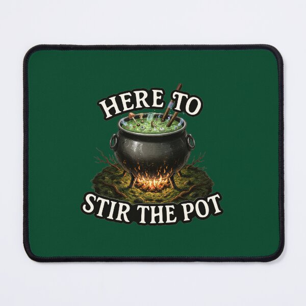 Item preview, Here to Stir the Pot – Witchy Humour Cauldron for Magical Minds funny designed and sold by headpossum.