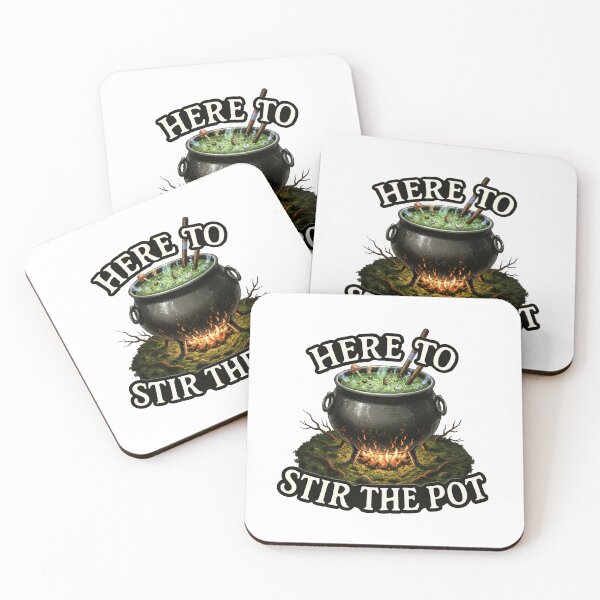 Item preview, Here to Stir the Pot – Witchy Humour Cauldron for Magical Minds funny designed and sold by headpossum.
