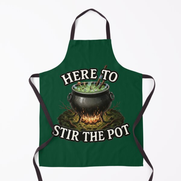 Item preview, Here to Stir the Pot – Witchy Humour Cauldron for Magical Minds funny designed and sold by headpossum.