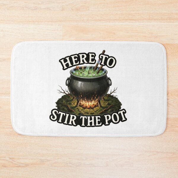 Item preview, Here to Stir the Pot – Witchy Humour Cauldron for Magical Minds funny designed and sold by headpossum.