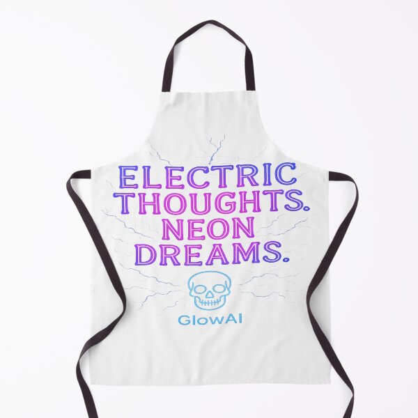 Item preview, Electric Thoughts. Neon Dreams. GlowAI | Cyberpunk Neon Skull Energy Art designed and sold by GlowAIDesigns.