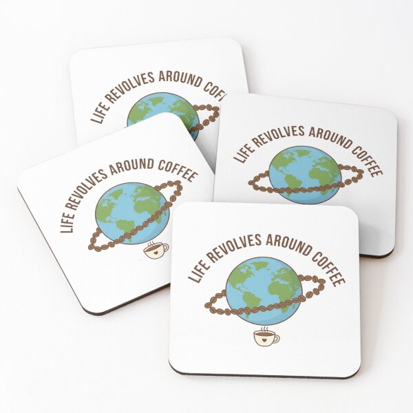 Item preview, Life Revolves Around Coffee - Earth & Coffee Beans Art designed and sold by EverBranz-stor.
