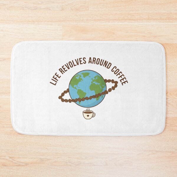 Item preview, Life Revolves Around Coffee - Earth & Coffee Beans Art designed and sold by EverBranz-stor.
