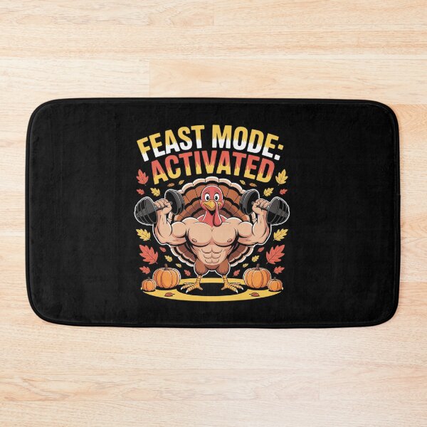 Item preview, Feast Mode Activated Funny Thanksgiving Turkey designed and sold by PeteHomenick.