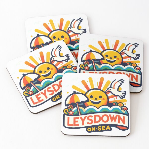 Item preview, Bright Leysdown-on-Sea Beach Design - Retro Seaside Art. designed and sold by The-T-In-Retro.