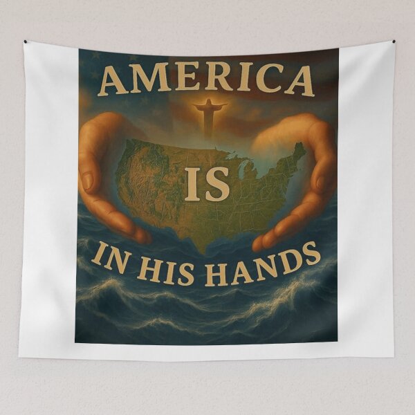 Item preview, He Holds America in His Hands – Faith, Family & Freedom Design | Line & Legacy designed and sold by lineandlegacy.