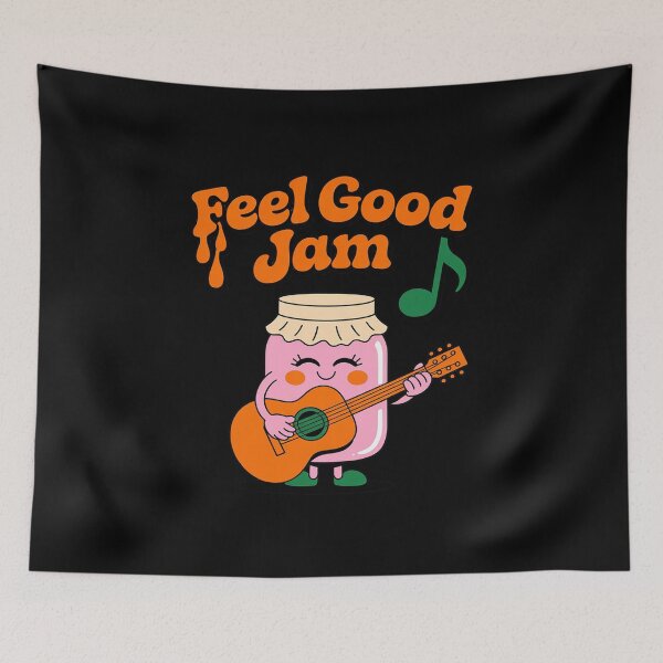 Item preview, Feel Good Jam Groovy Jam Jar Music Graphic designed and sold by PeteHomenick.