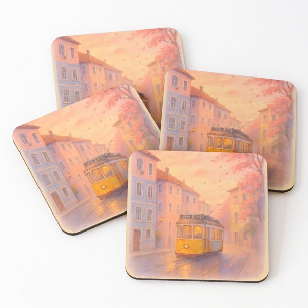 Item preview, LISBON TRAMWAY — Golden Tracks and Evening Whispers designed and sold by BumbleVee ☀️.