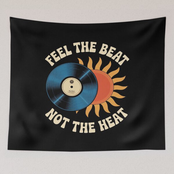 Item preview, Feel The Beat Not The Heat Party Crew Vinyl Sun designed and sold by PeteHomenick.