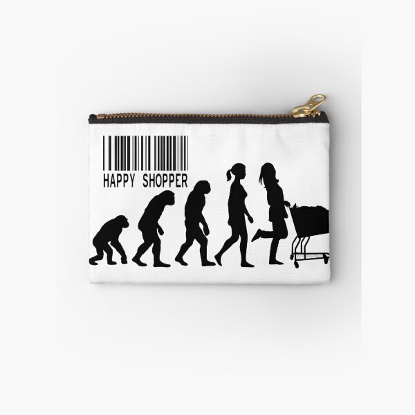 Item preview, Happy Shopper Funny Evolution Design – Women’s Shopping Parody Artwork designed and sold by Little Che.