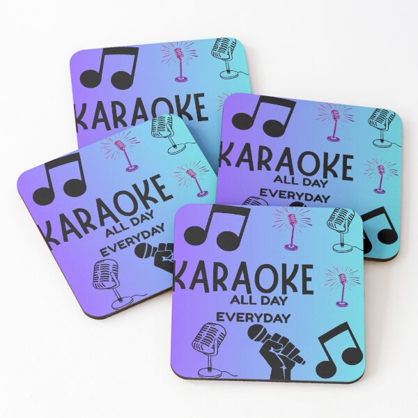Item preview, Bright blue and purple Karaoke  all day design designed and sold by Extremeallie.