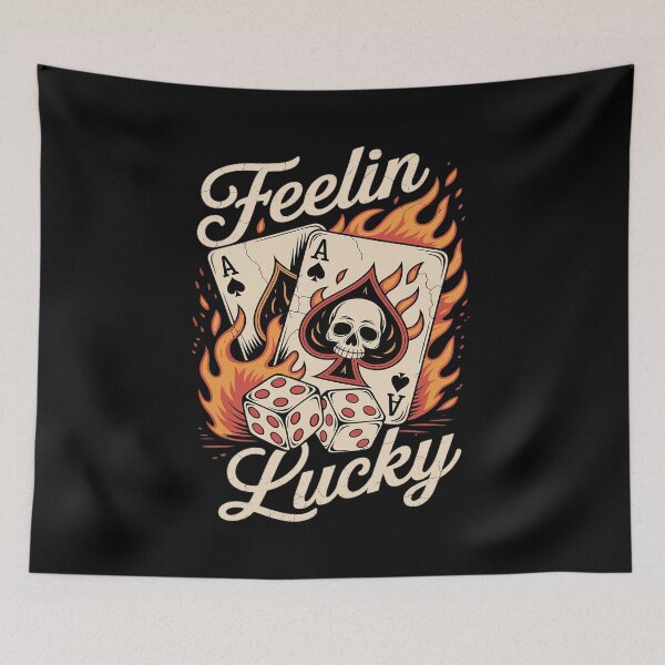 Item preview, Feelin Lucky Gambling Casino Cards and Dice, Cards Skul designed and sold by PeteHomenick.