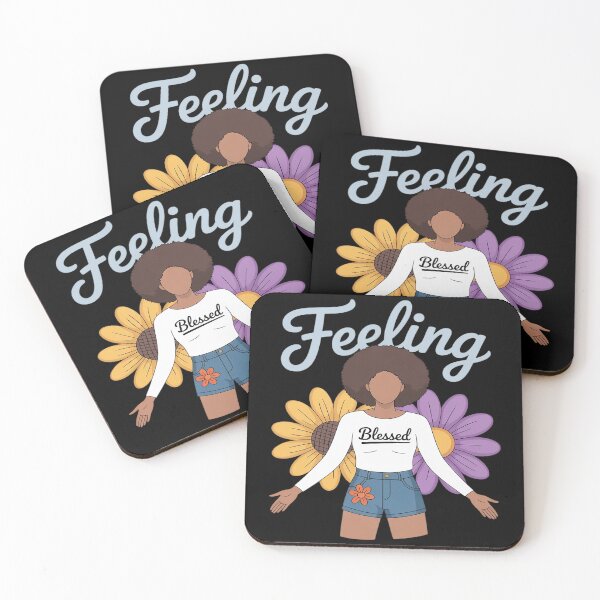 Item preview, Feeling Blessed, Soulful African American Woman with Flowers designed and sold by PeteHomenick.