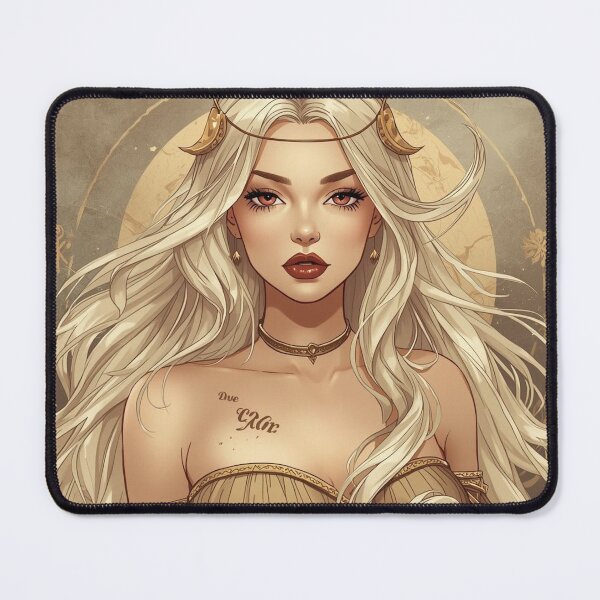 Item preview, Celestial Cottagecore Goddess – Fantasy Zodiac Enchantress with Flowing Hair designed and sold by MissSaylor.