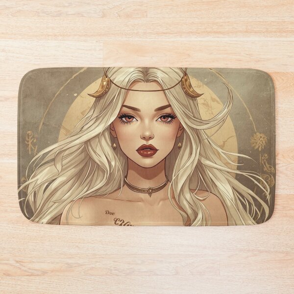Item preview, Celestial Cottagecore Goddess – Fantasy Zodiac Enchantress with Flowing Hair designed and sold by MissSaylor.