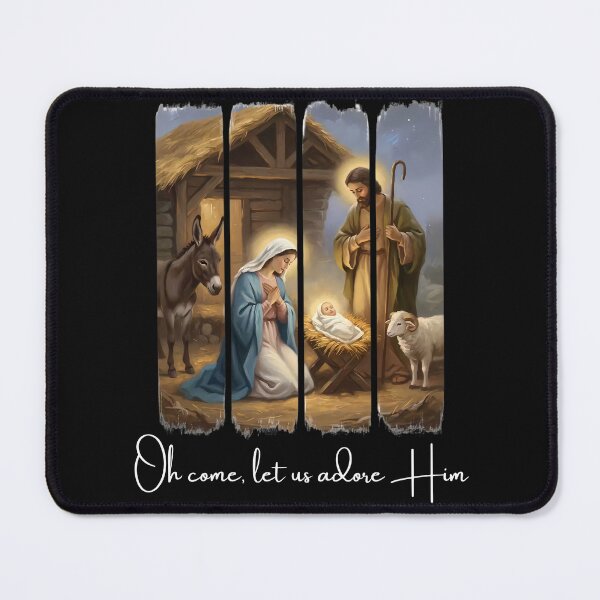 Item preview, Nativity Oh Come Let Us Adore Him Christian Christmas Design designed and sold by MTJ-Mushrooms.