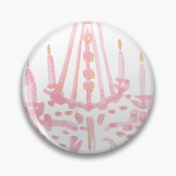 Item preview, Watercolor pink chandelier  designed and sold by ThreePenta.