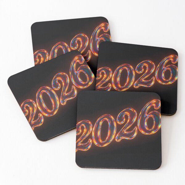 Item preview, Neon Futuristic 2026 – Glowing Year Number on Black Background designed and sold by EmeraldeaDesign.