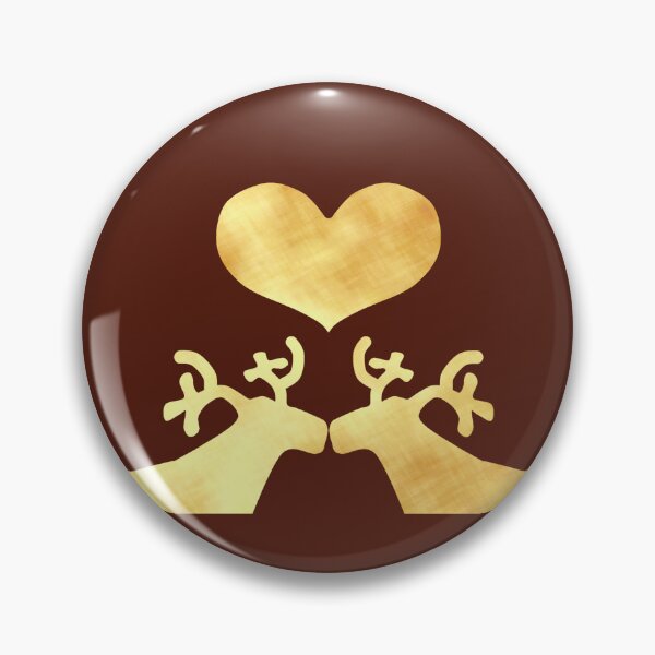 Item preview, Golden Reindeer couple on brown - Calm, Sensory-Friendly designed and sold by CreaTwinkles.