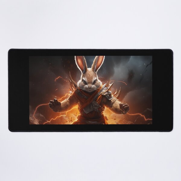 Item preview, Enraged, Super Saiyan Bunny summons golden lightning, becoming the Ultimate Apex Predator in a fiery landscape designed and sold by Epsydon Designers.