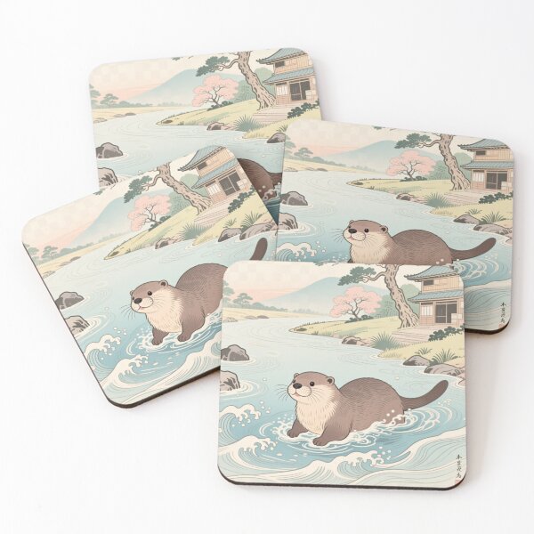 Item preview, Cute Otter in a Serene River designed and sold by yukina-shop.