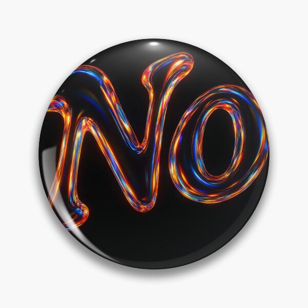 Item preview, Futuristical Glowing NO Text – Neon Typography Design designed and sold by EmeraldeaDesign.