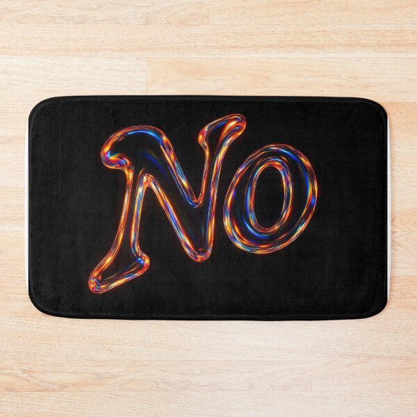 Item preview, Futuristical Glowing NO Text – Neon Typography Design designed and sold by EmeraldeaDesign.