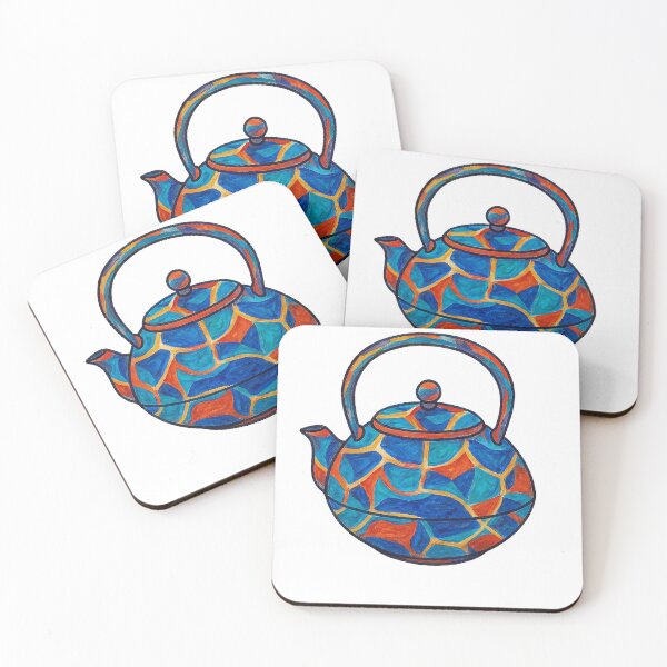 Item preview, Abstract Mosaic Teapot Illustration designed and sold by Pacika.