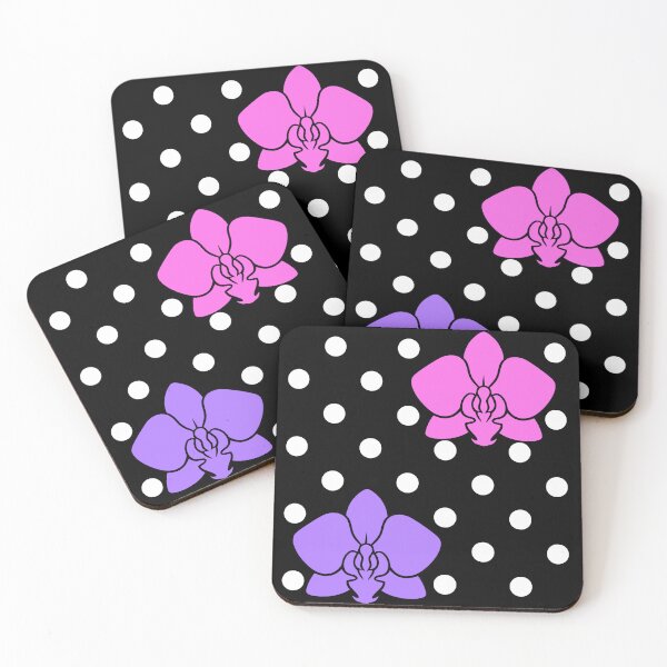 Item preview, Elegant Pink Purple Orchids Polka Dot Pattern Shapes Mania  designed and sold by Shapes-Mania.