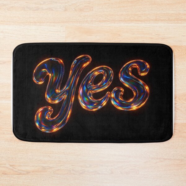 Item preview, Futuristical Glowing YES Text – Neon Typography Design designed and sold by EmeraldeaDesign.