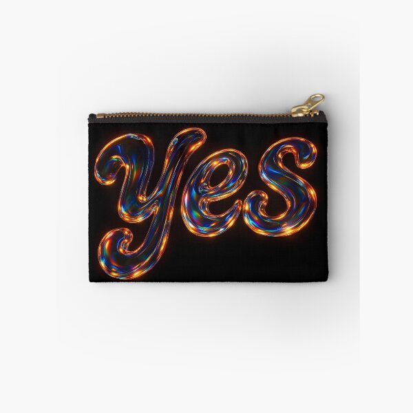 Item preview, Futuristical Glowing YES Text – Neon Typography Design designed and sold by EmeraldeaDesign.