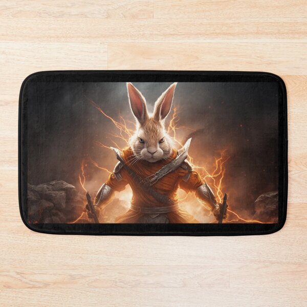 Item preview, Enraged, Super Saiyan Bunny summons golden lightning, becoming the Ultimate Apex Predator in a fiery landscape designed and sold by Epsydon Designers.