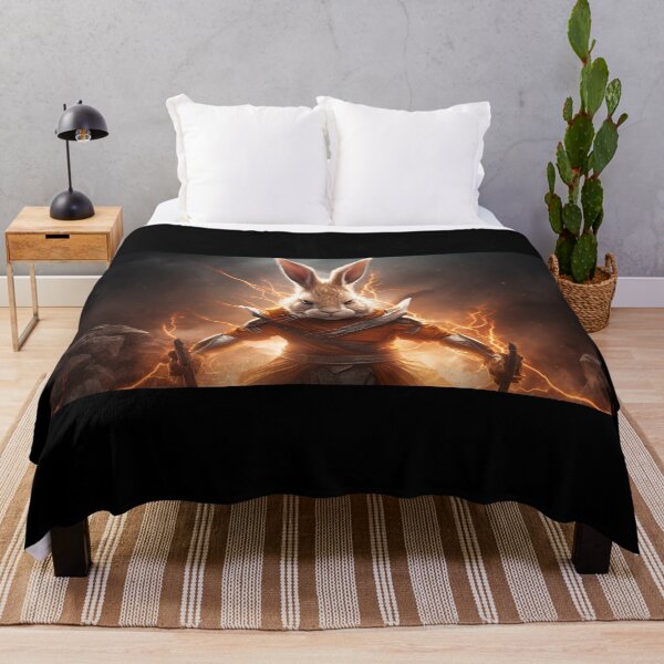 Item preview, Enraged, Super Saiyan Bunny summons golden lightning, becoming the Ultimate Apex Predator in a fiery landscape designed and sold by Epsydon Designers.
