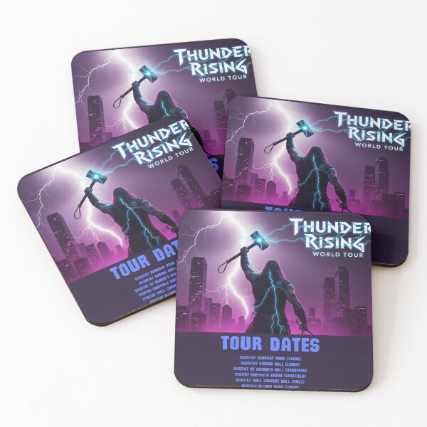 Item preview, Thunder Rising '87 World Tour Back Patch designed and sold by ChiefAmbition71.