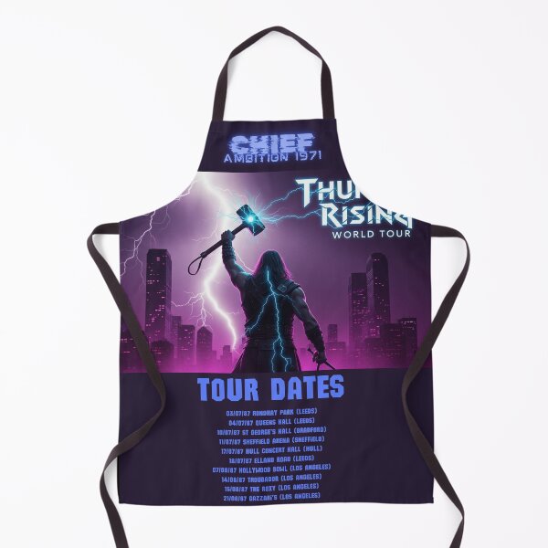 Item preview, Thunder Rising '87 World Tour Back Patch designed and sold by ChiefAmbition71.