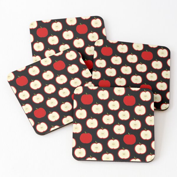 Item preview, Red Apples (black) designed and sold by The Wallpaper Files.