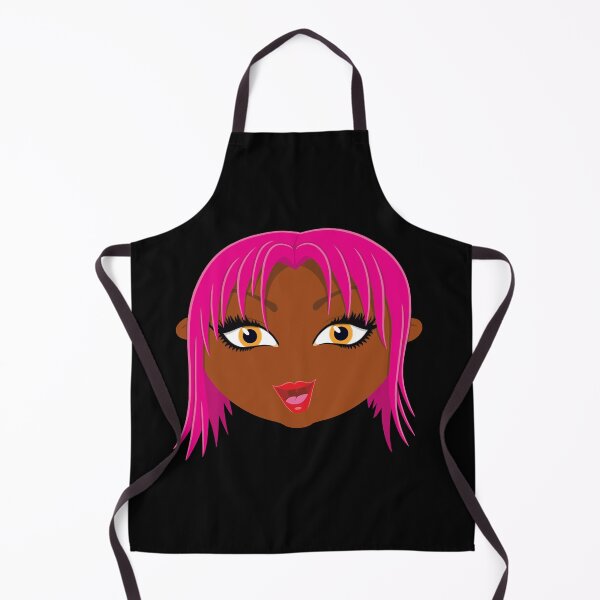 Item preview, Djoli Djoli Doll pink and yellow black skin black background designed and sold by EyeTrickster.