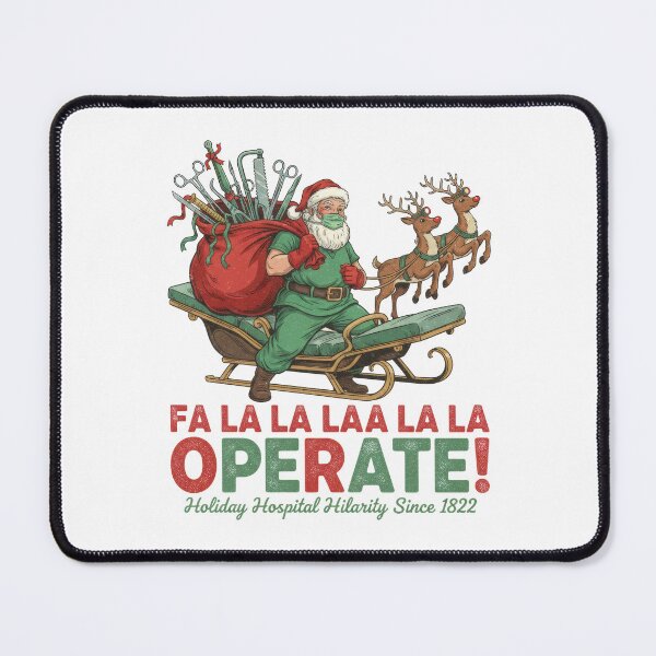 Item preview, Funny Surgeon Christmas T-Shirt - Fa La La Operate Santa Gift designed and sold by Gaviani Design Studio.