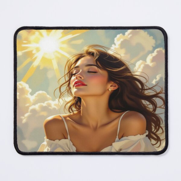 Item preview, Dreamlike Sunlit Portrait – Serenity & Emotions in Abstract Light and Clouds designed and sold by FotoworldEdel.