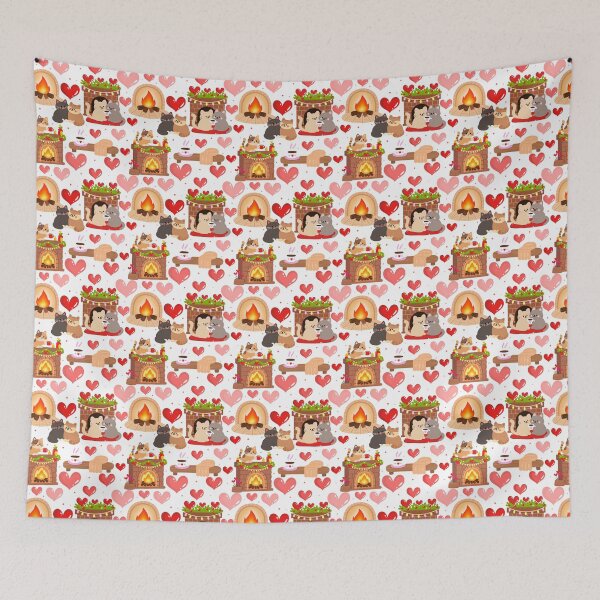 Item preview, Valentine Cozy Fireplace Seamless designed and sold by KJackArtwork.