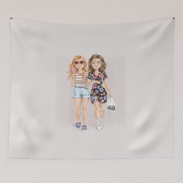 Item preview, Summer Vibes with El & Max – 80s Mall Edition Fan Art designed and sold by CreativeBu.