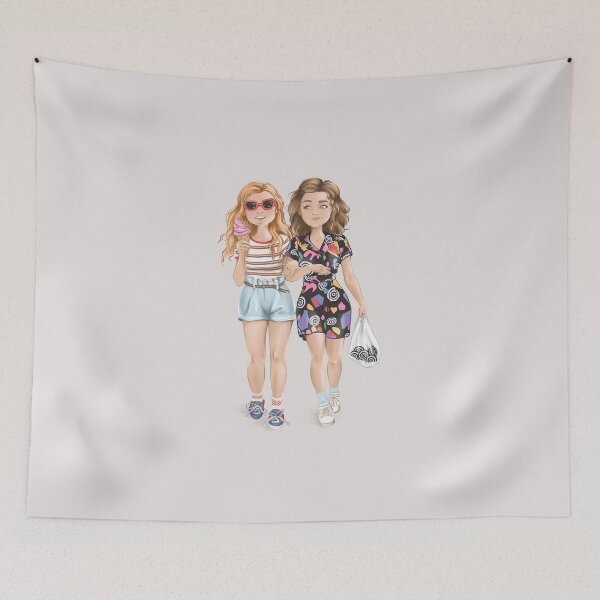 Item preview, Summer Vibes with El & Max – 80s Mall Edition Fan Art designed and sold by CreativeBu.