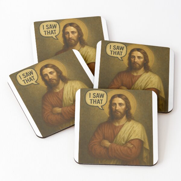 Item preview, Jesus "I saw that" Religious Humour designed and sold by NoSproutsPlease.