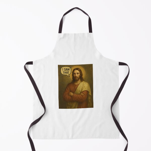 Item preview, Jesus "I saw that" Religious Humour designed and sold by NoSproutsPlease.