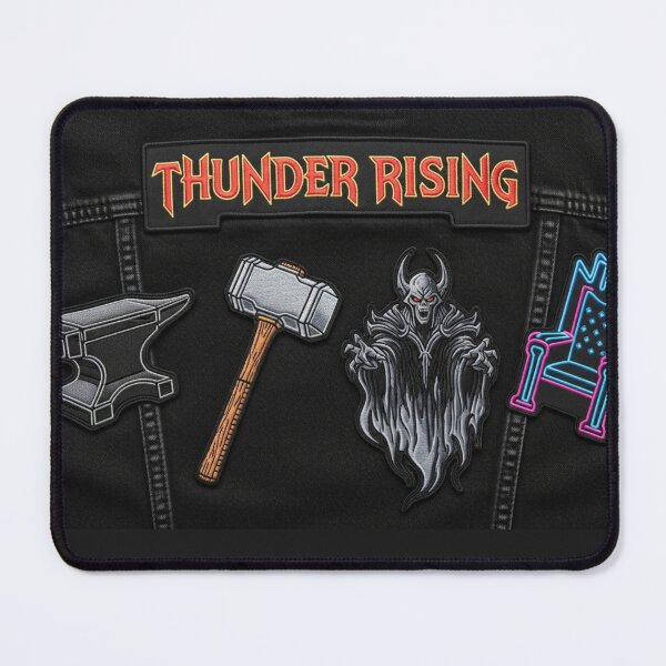 Item preview, Thunder Rising Black Denim Back Patch designed and sold by ChiefAmbition71.