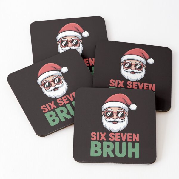 Aperçu de l'œuvre Six Seven Bruh Santa – Un design de Noël humoristique inspiré du mème 67, pour les amateurs de mèmes créée et vendue par Redgiant87x.