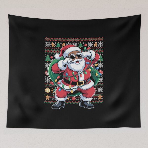 Item preview, Womens Dabbing Santa Xmas Lights Pajamas Ugly Christmas Sweaters  designed and sold by MicanCuteStore.