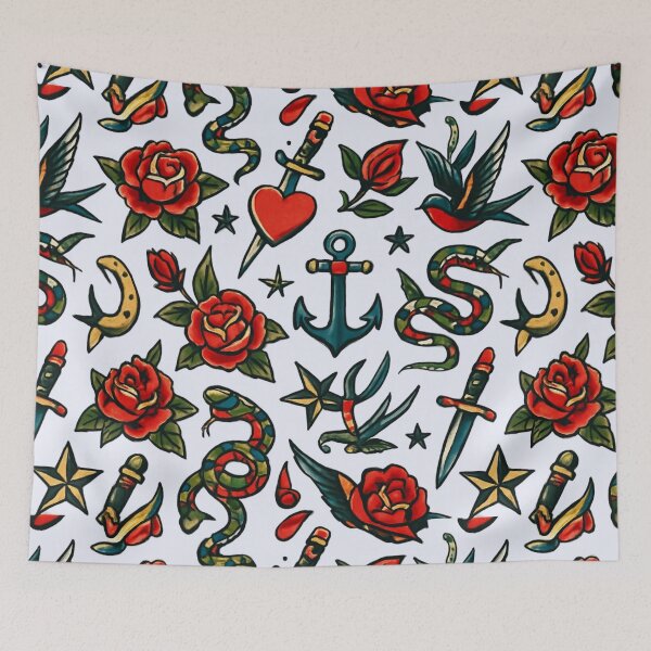 Item preview, American Traditional Tattoo Pattern Art designed and sold by Planetporridge.