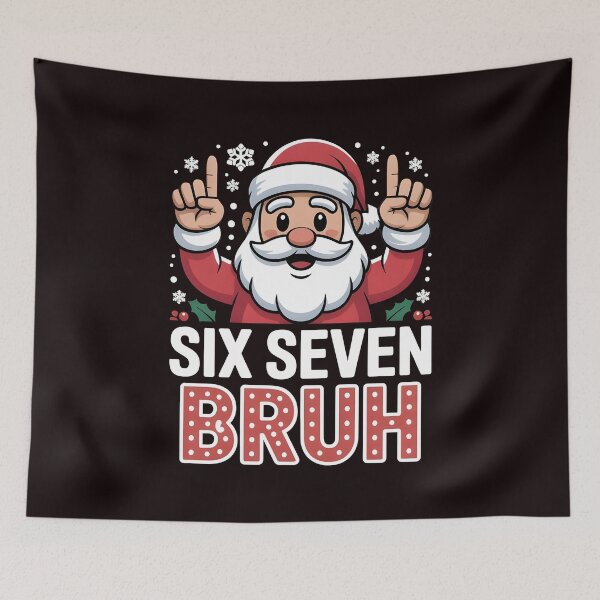Item preview, Six Seven Bruh Santa – Trending Meme Christmas Shirt for Funny Santa Fans designed and sold by Redgiant87x.